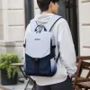 Blue and white gradient nylon waterproof backpack 20L lightweight travel commuting bag details Picture